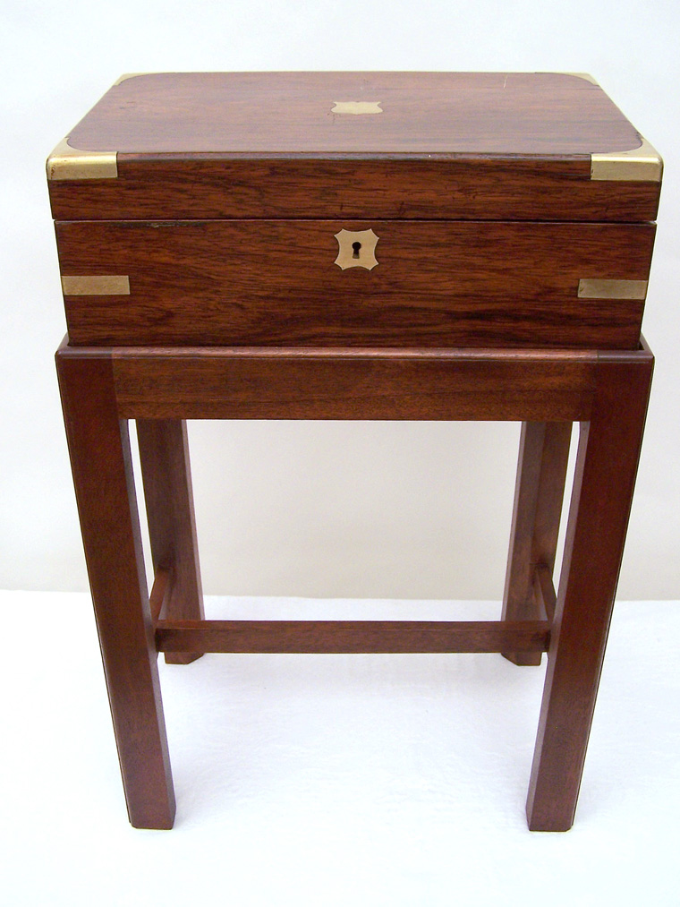 19th C. Writing Desk w/ Original Ink Wells