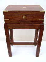 19th C. Writing Desk w/ Original Ink Wells