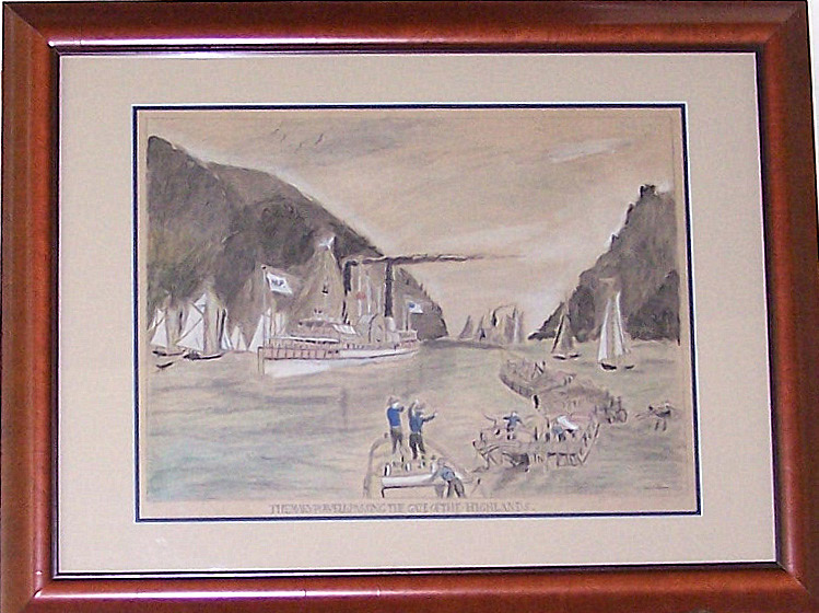 Hudson River Multi-Media on paper