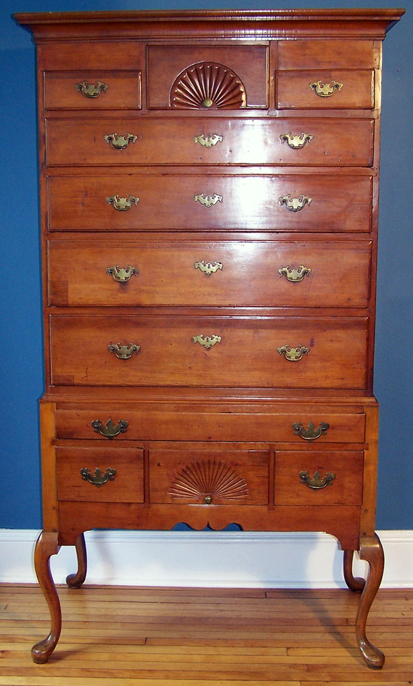 18th C Connecticut Maple Wood Highboy