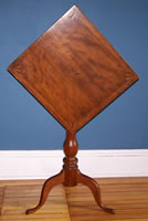 Tilt top Connecticut Cherry Candle Stand with Satinwood Inlay
