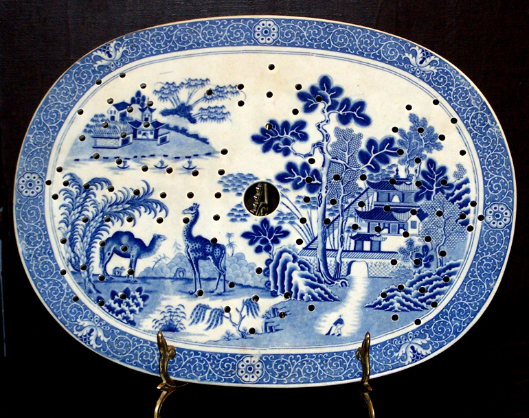 19th C Staffordshire Meat Drainer