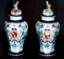 Pair of Emile Samson Covered Urns